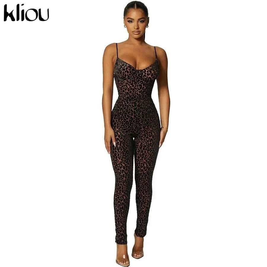 Leopard Mesh Jumpsuit - JWANOFFIZIELL