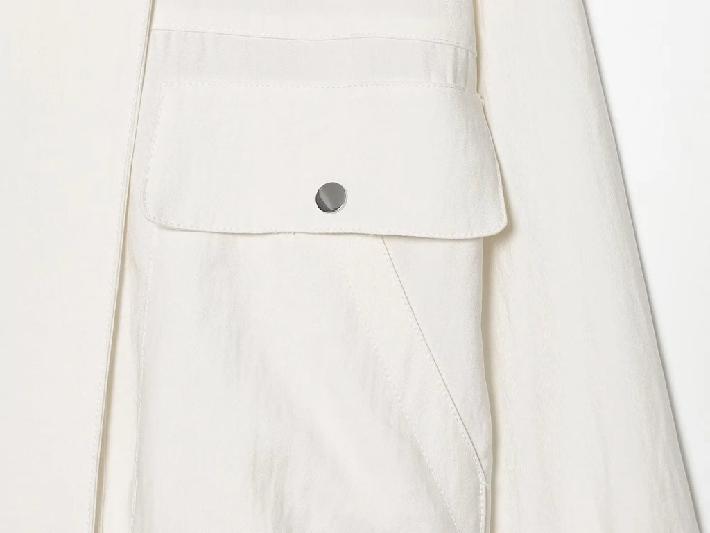 Cropped Jacke Stehkragen Weiß - JWANOFFIZIELL
