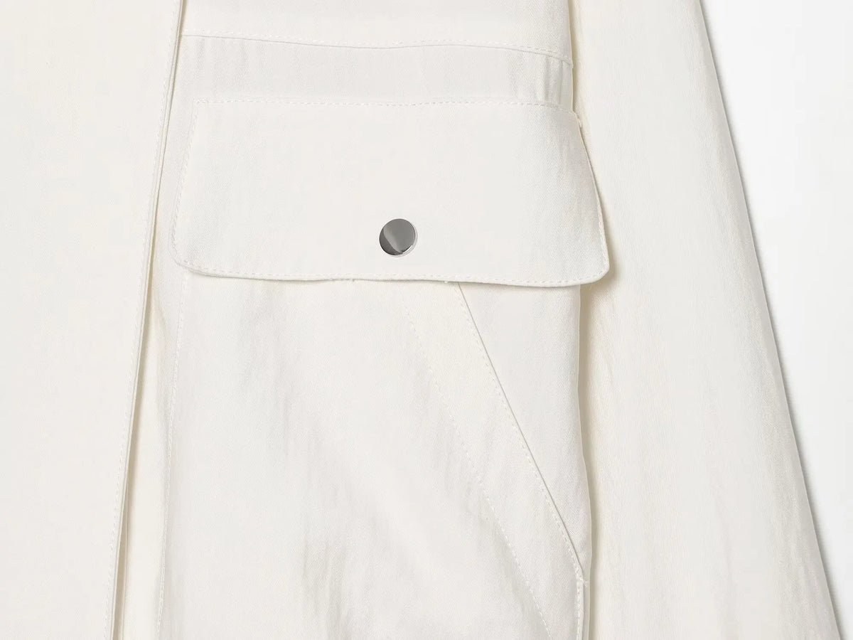 Cropped Jacke Stehkragen Weiß - JWANOFFIZIELL