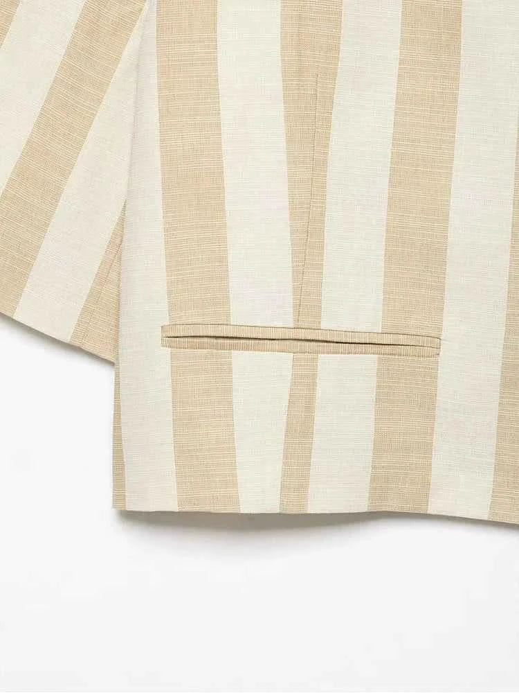 Streifen Blazer-Mantel