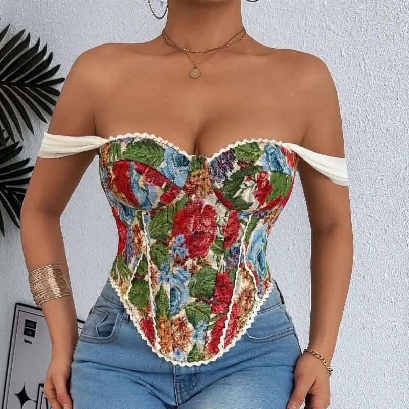Retro Print Camisole in Blumen - JWANOFFIZIELL