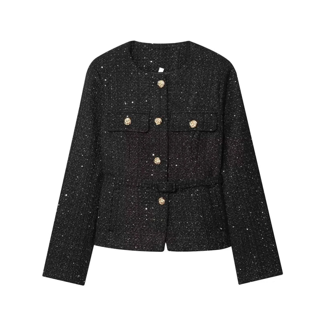 Pailletten-Jacke in Schwarz - JWANOFFIZIELL