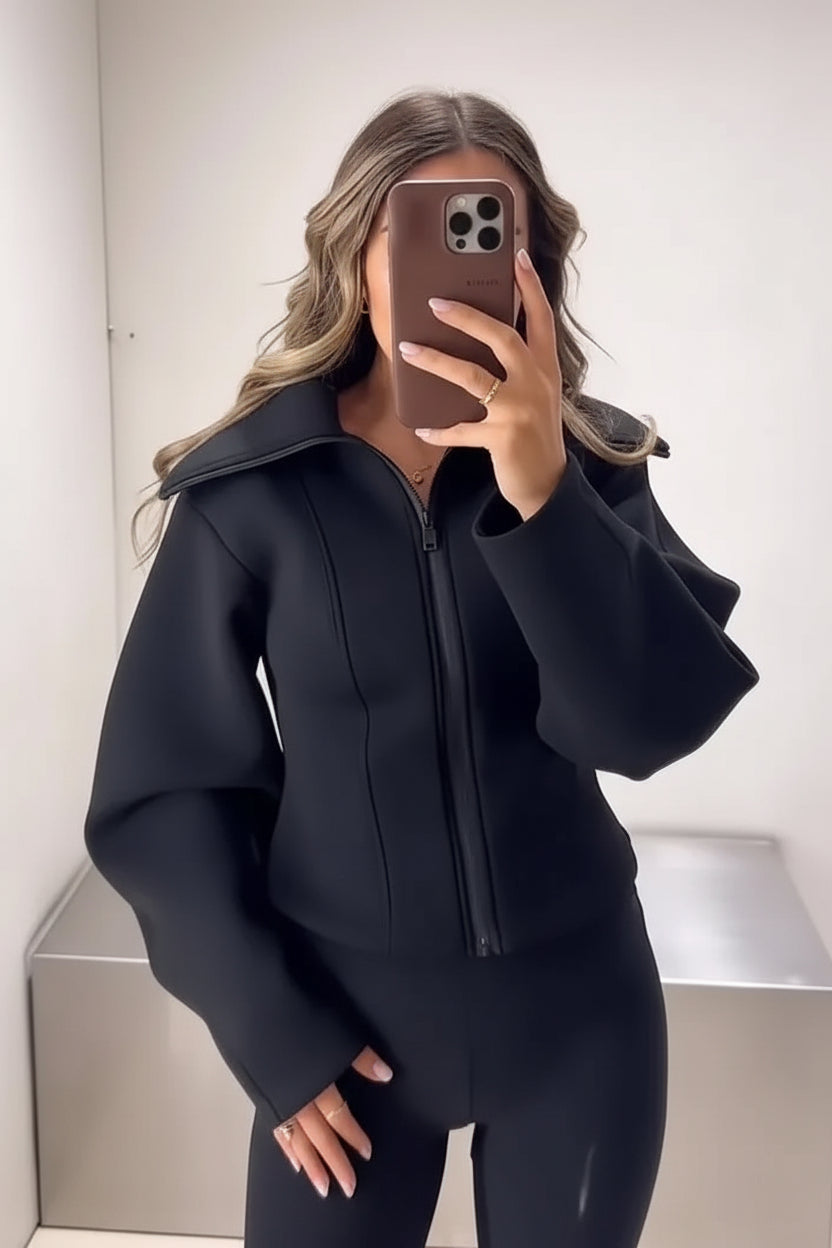 Cropped Jacke Reverskragen - JWANOFFIZIELL