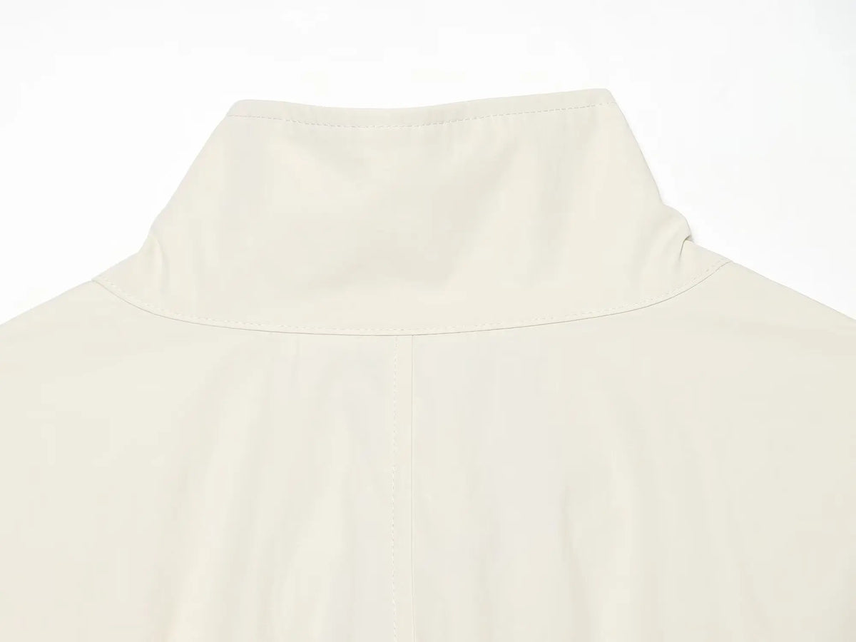 Cropped Jacke Stehkragen Elfenbein - JWANOFFIZIELL
