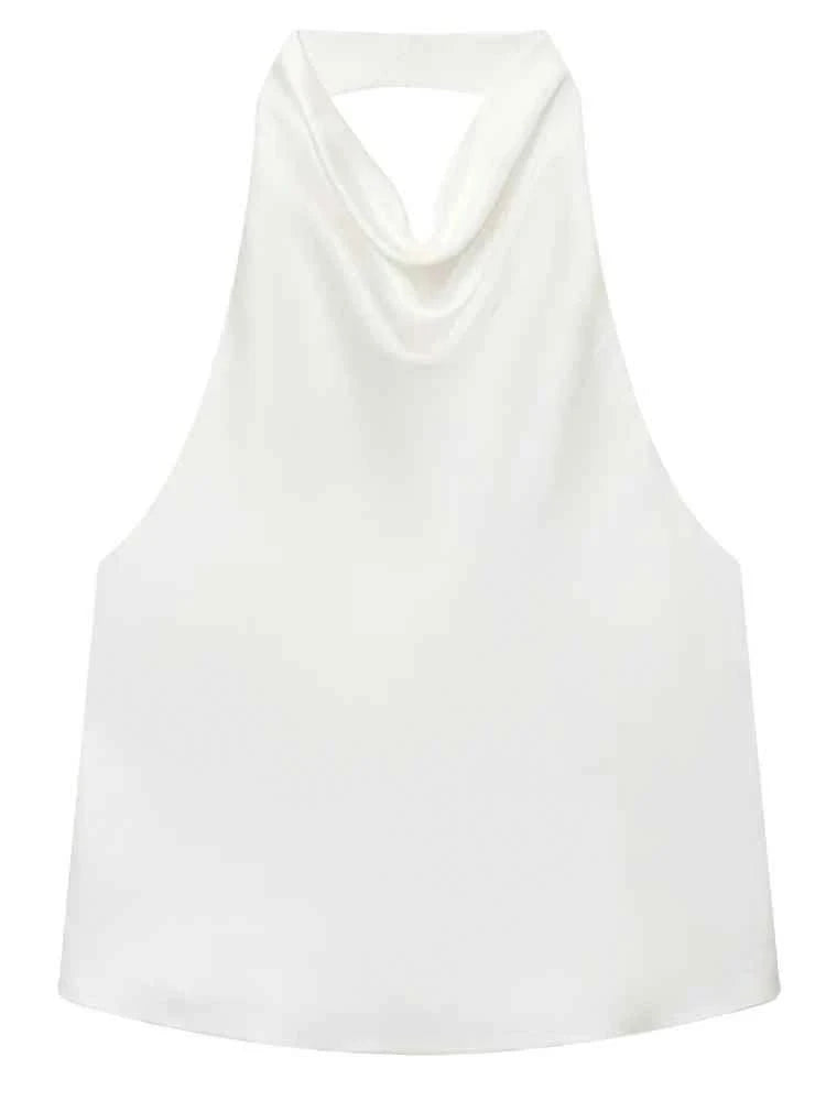 Satin Korsett Top in Weiß - JWANOFFIZIELL