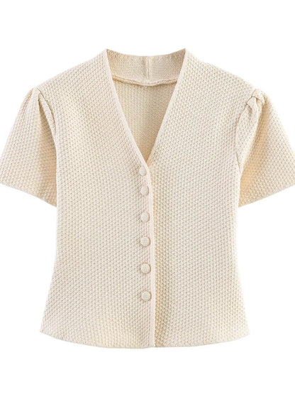 Elegantes Strick-Set – Kurzarm-Jacke & Midirock | Minimalistischer Sommerlook