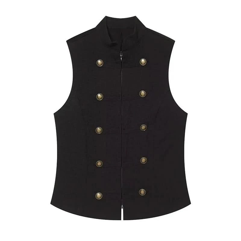 Ärmelloses Knopf-Shirt