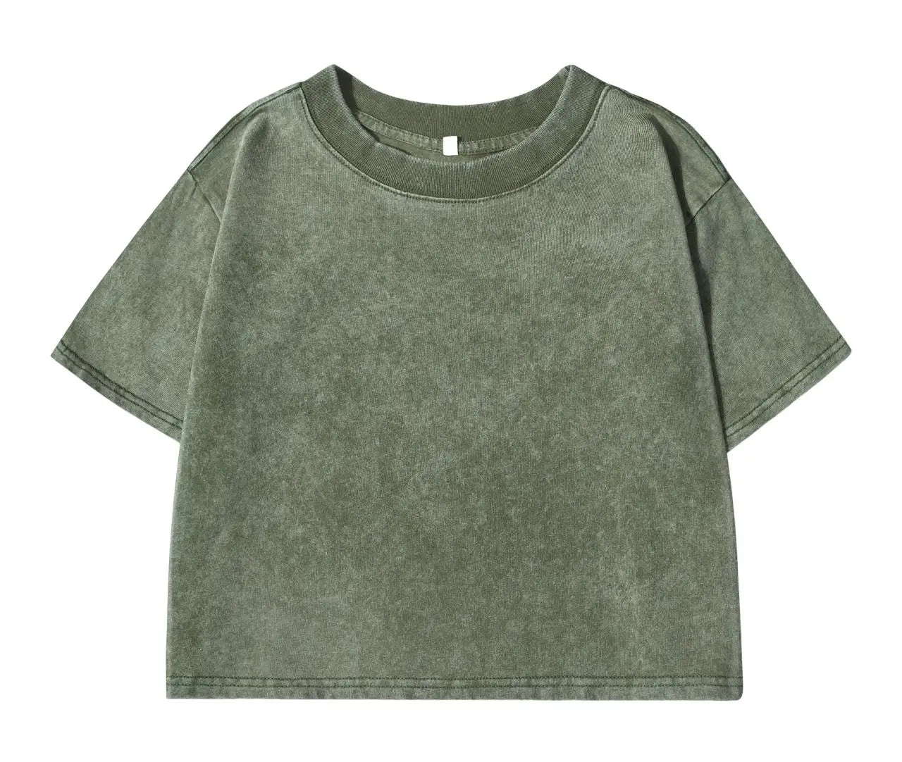 Washed Baumwoll Crop-Shirt Y2K - JWANOFFIZIELL