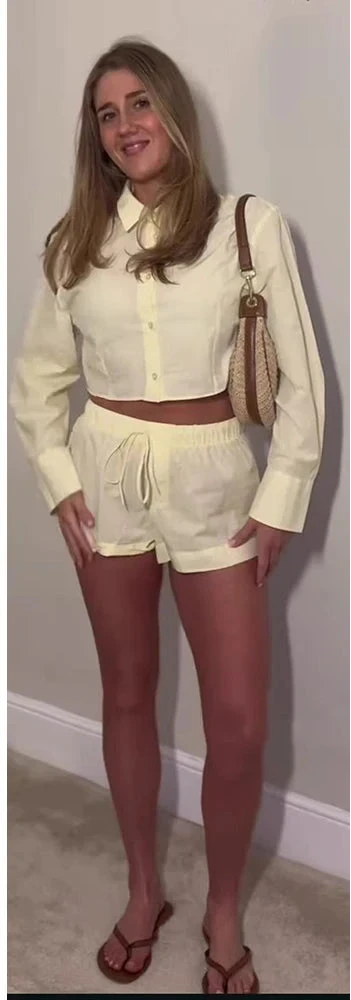 Streifen Bluse Set
