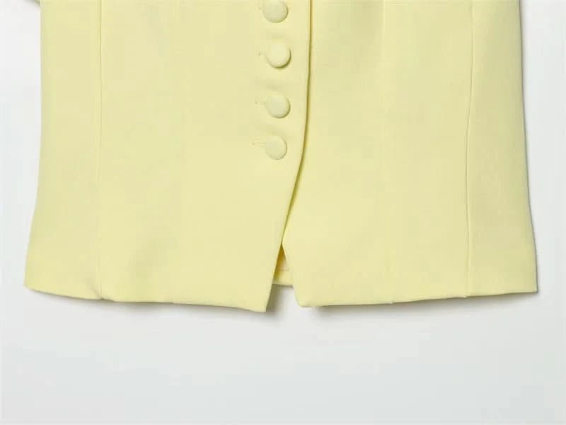 Puffärmel Spitzen-Blazer