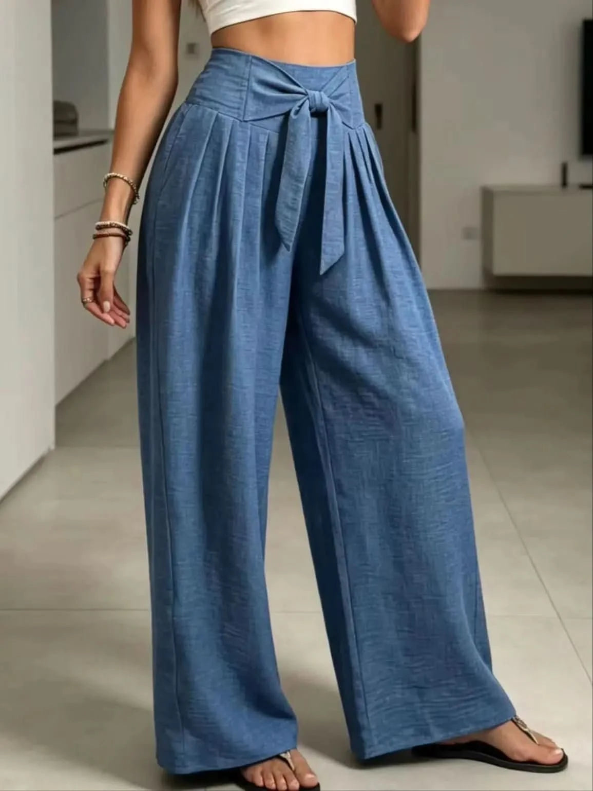 Tie-Waist Hose in Blau - JWANOFFIZIELL