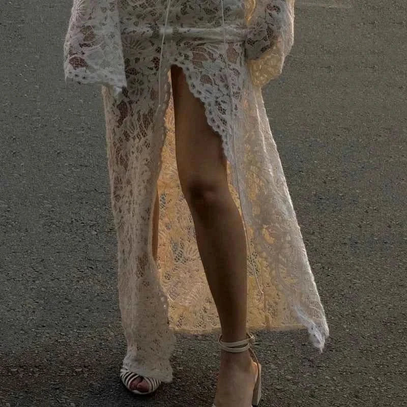 Spitzen Maxi Kleid - JWANOFFIZIELL