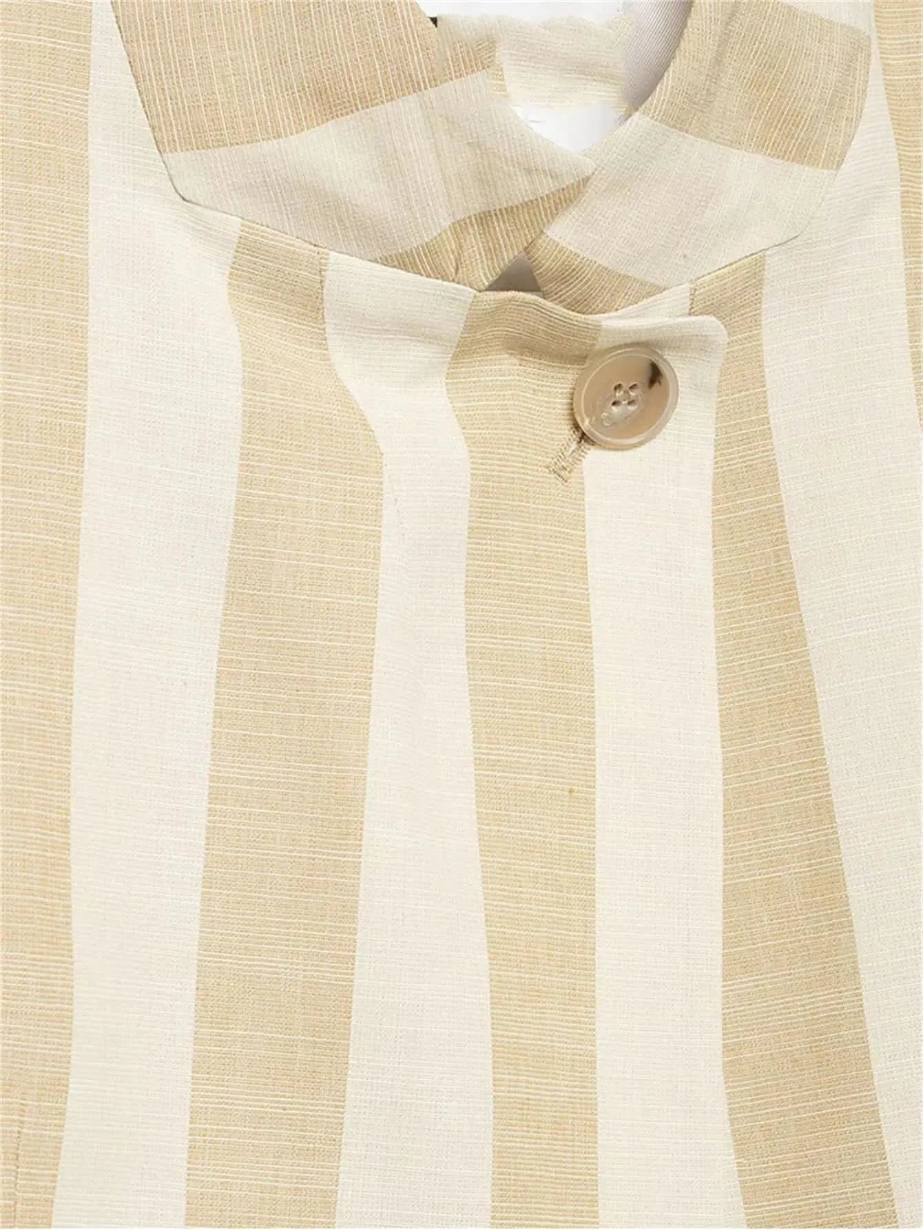 Streifen Blazer-Mantel