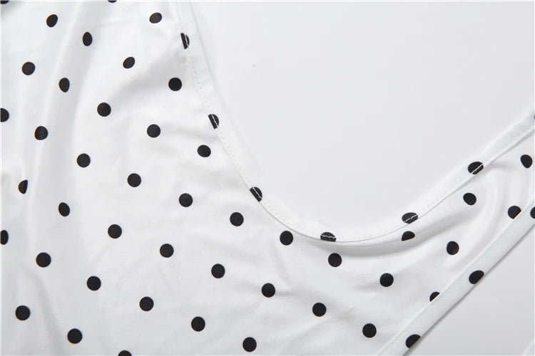 Polka-Dot-Overall Damen – Halter Rückenfrei Bandage Tief-V Streetwear Sommer