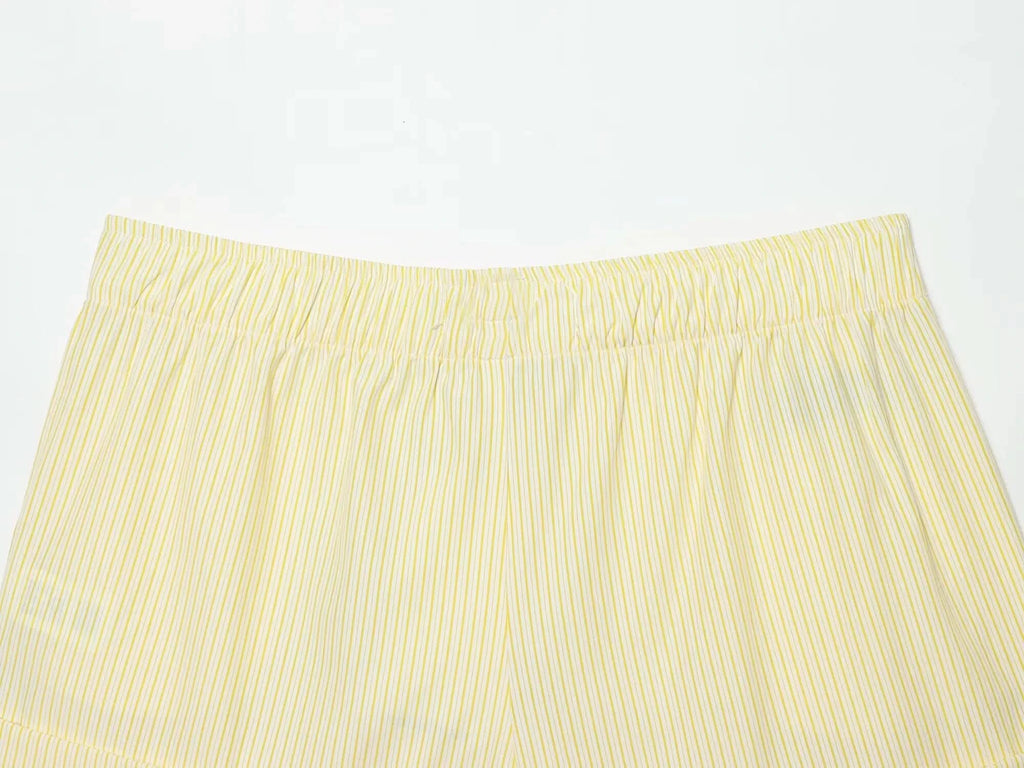 Streifen Shorts Set