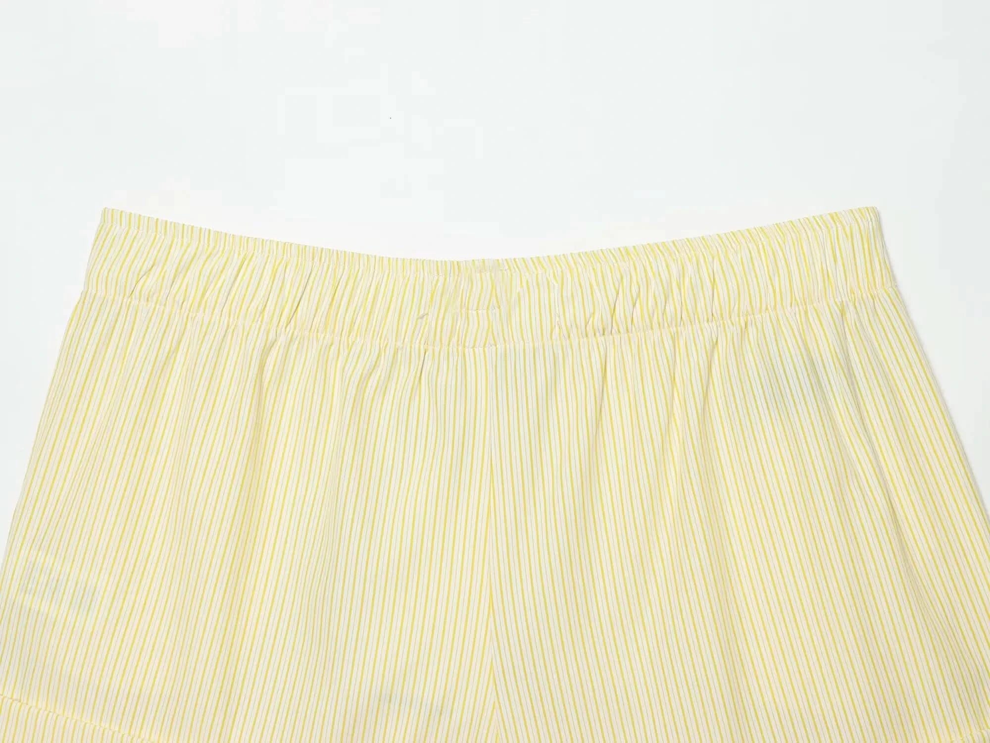 Streifen Shorts Set