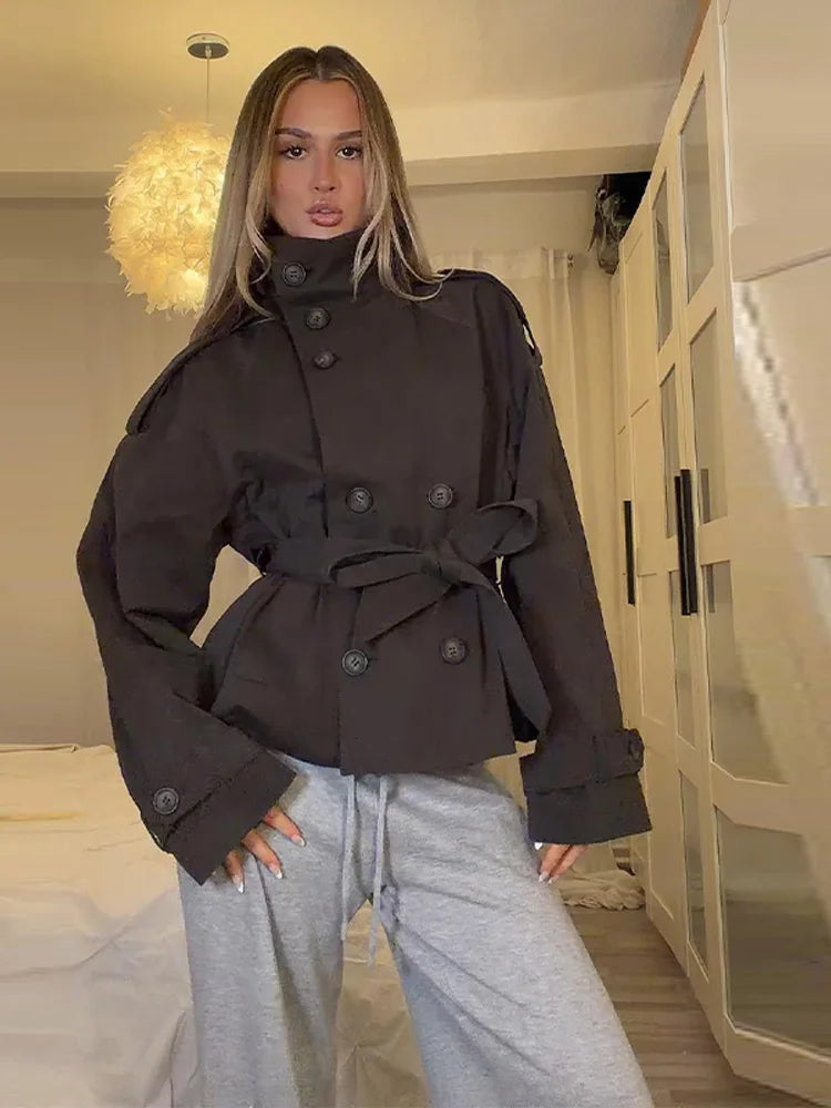 Trenchcoat Schnürung Elegant - JWANOFFIZIELL