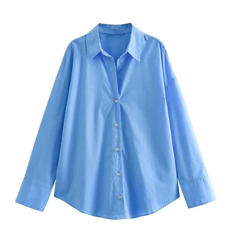 Lässiges Streifenhemd im Loose-Fit – Stylisches Langarm-Popeline-Shirt