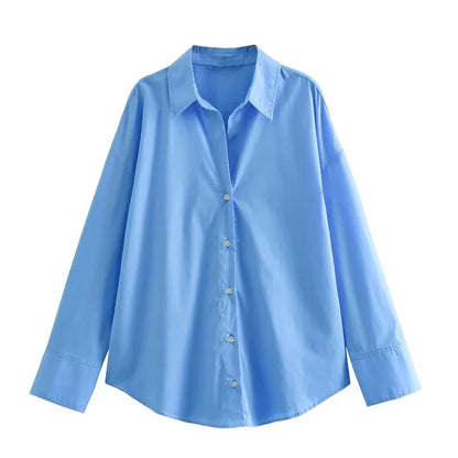 Lässiges Streifenhemd im Loose-Fit – Stylisches Langarm-Popeline-Shirt