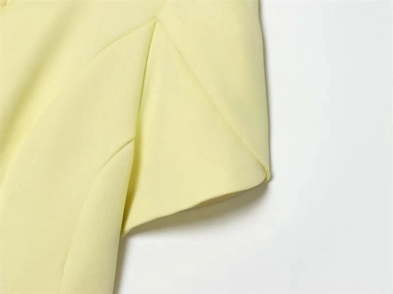 Puffärmel Spitzen-Blazer
