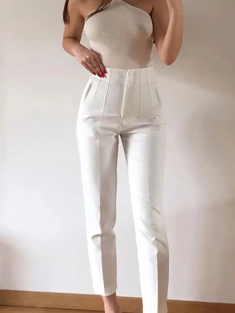 Elegante Bleistifthose Damen – High-Waist Slim-Fit Büro-Hose in vielen Farben