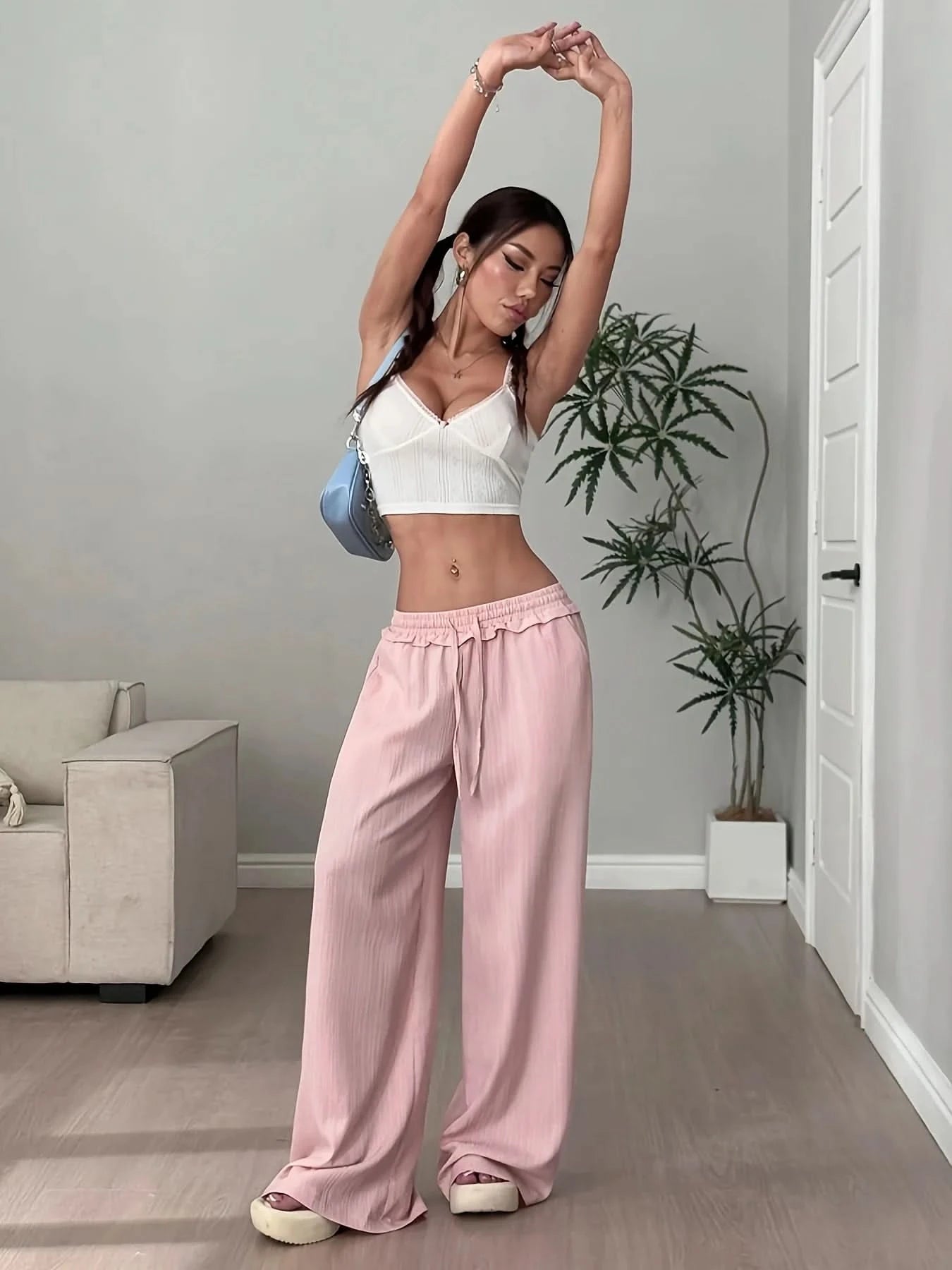 Weite Stoffhose