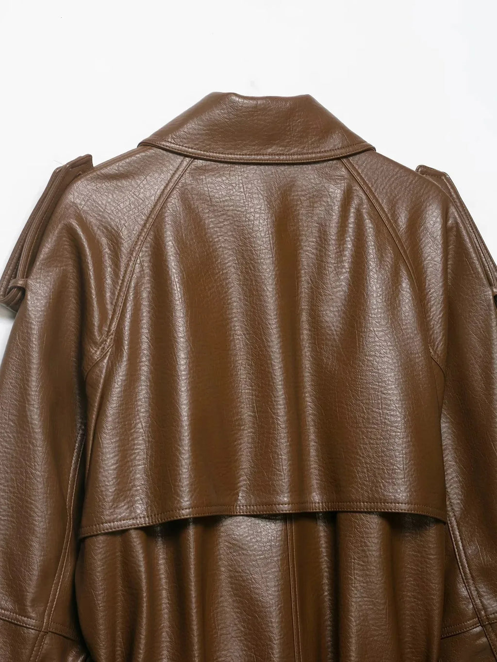 Kunstleder-Trenchcoat mit Gürtel - JWANOFFIZIELL