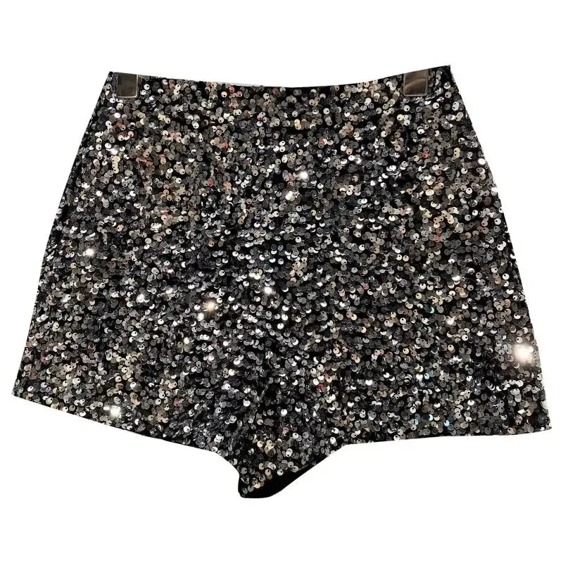 Pailletten-Samt Shorts Glänzend - JWANOFFIZIELL