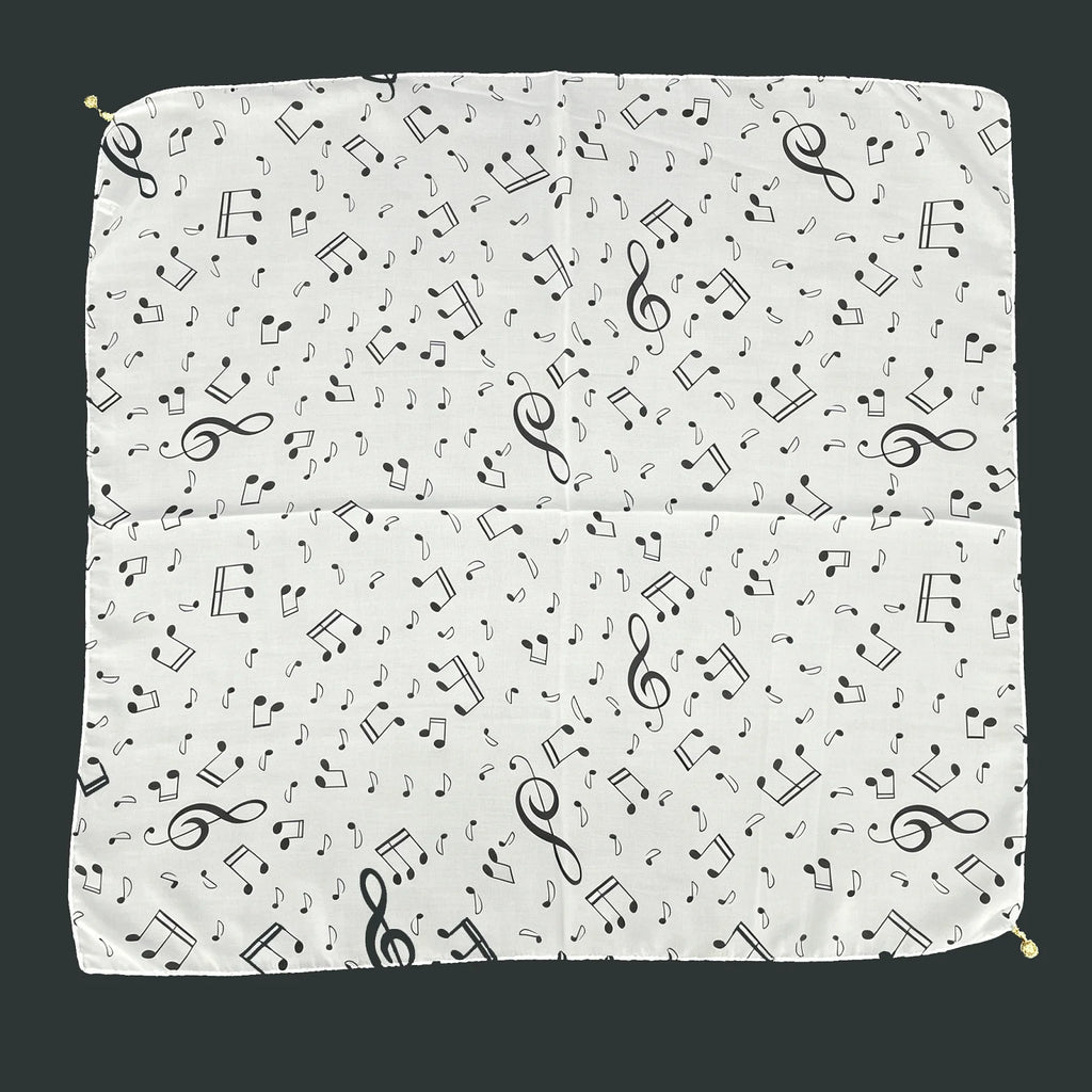 Musiknoten-Print Halstuch mit Magnetverschluss - JWANOFFIZIELL