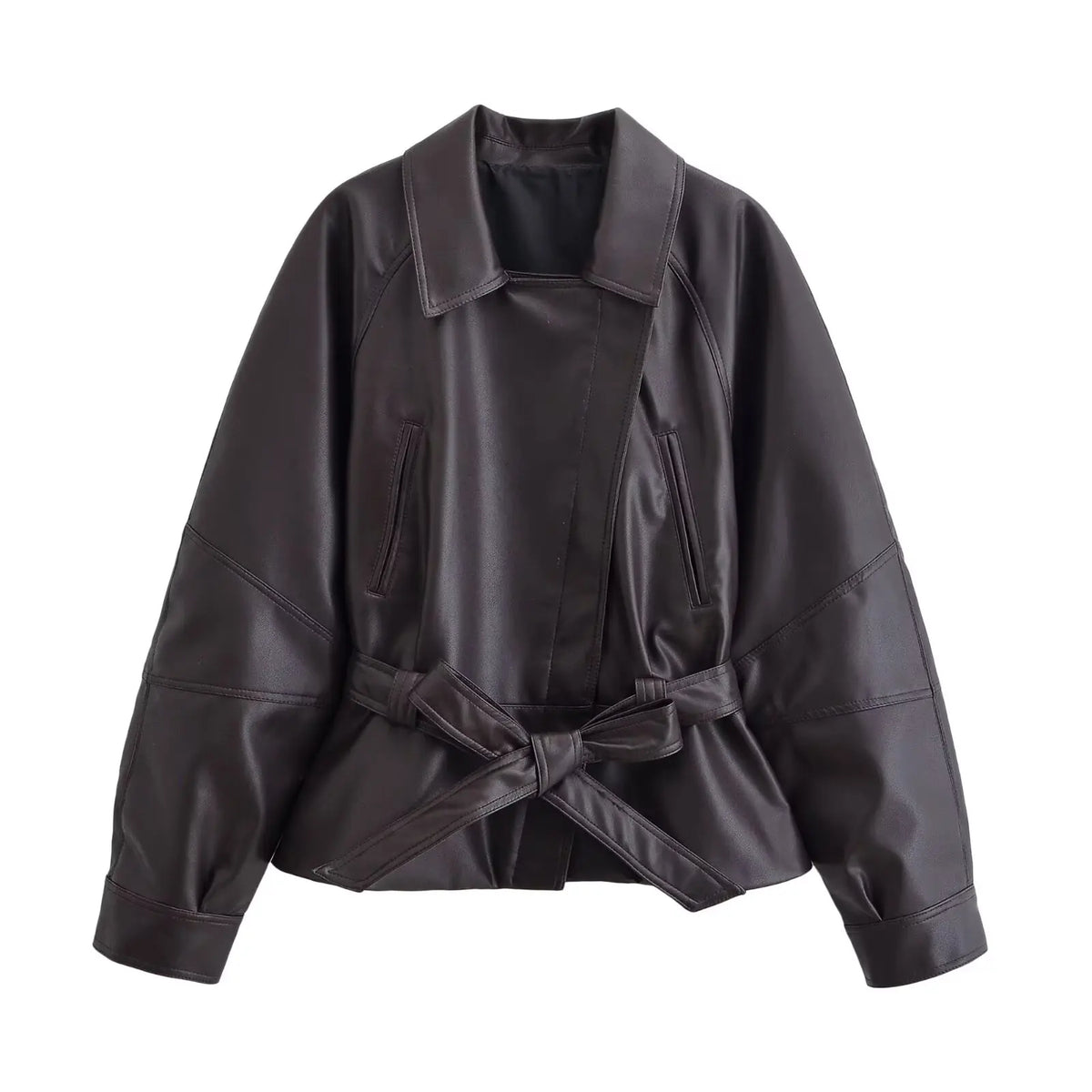 Kunstleder-Trenchcoat Vintage Motorrad - JWANOFFIZIELL