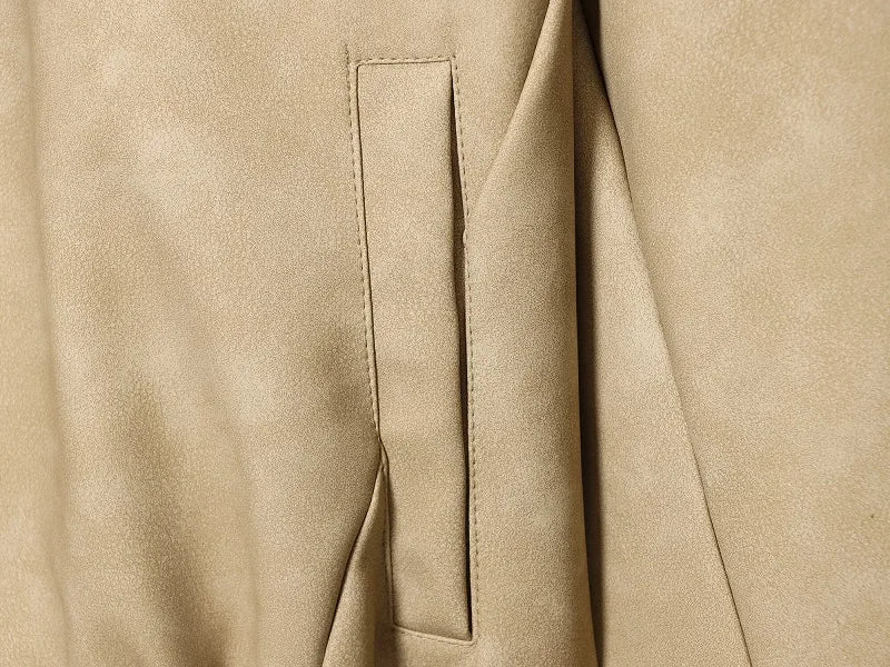 Veloursleder-Bomberjacke Oversize - JWANOFFIZIELL