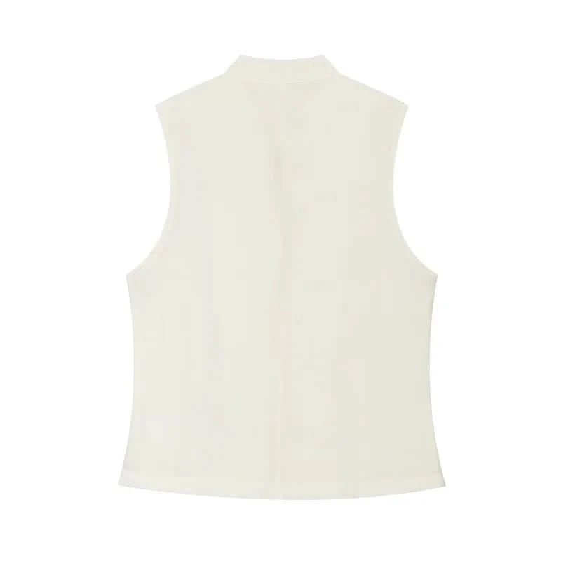 Ärmelloses Knopf-Shirt
