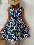 Boho Print Sommerkleid in Marineblau - JWANOFFIZIELL