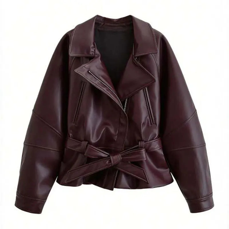 Kunstleder-Trenchcoat Vintage Motorrad - JWANOFFIZIELL