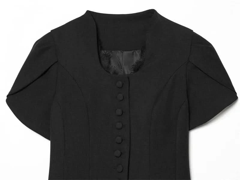 Puffärmel Spitzen-Blazer
