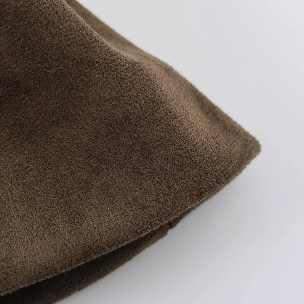 Veloursleder-Jacke Gürtel Minimal - JWANOFFIZIELL