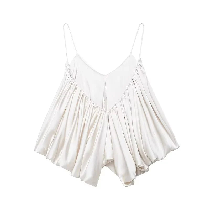 Satin Crop-Top Rückenfrei - JWANOFFIZIELL