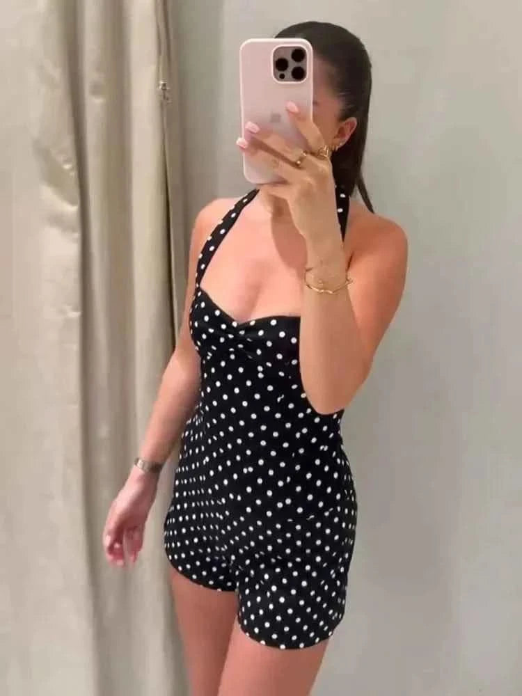 Punkte Halter Shorts-Set