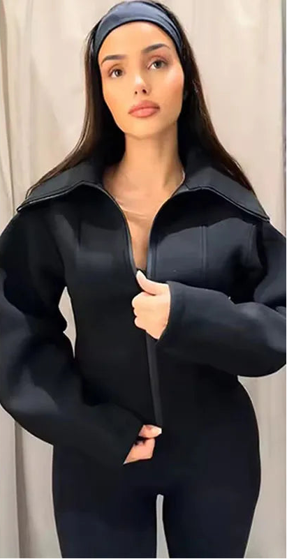 Cropped Jacke Reverskragen - JWANOFFIZIELL