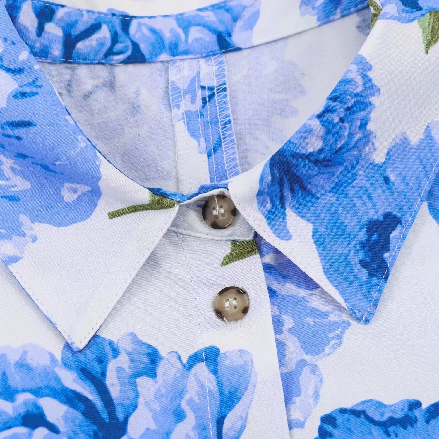 Popeline-Hemd mit Blauem Print - JWANOFFIZIELL