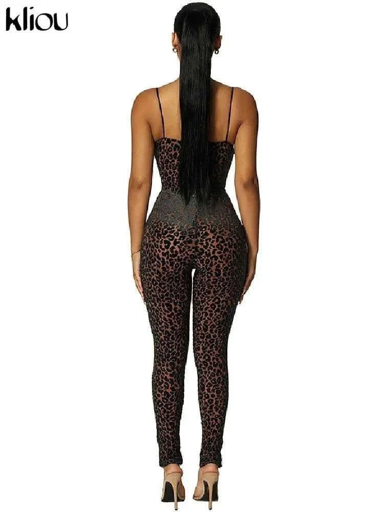 Leopard Mesh Jumpsuit - JWANOFFIZIELL