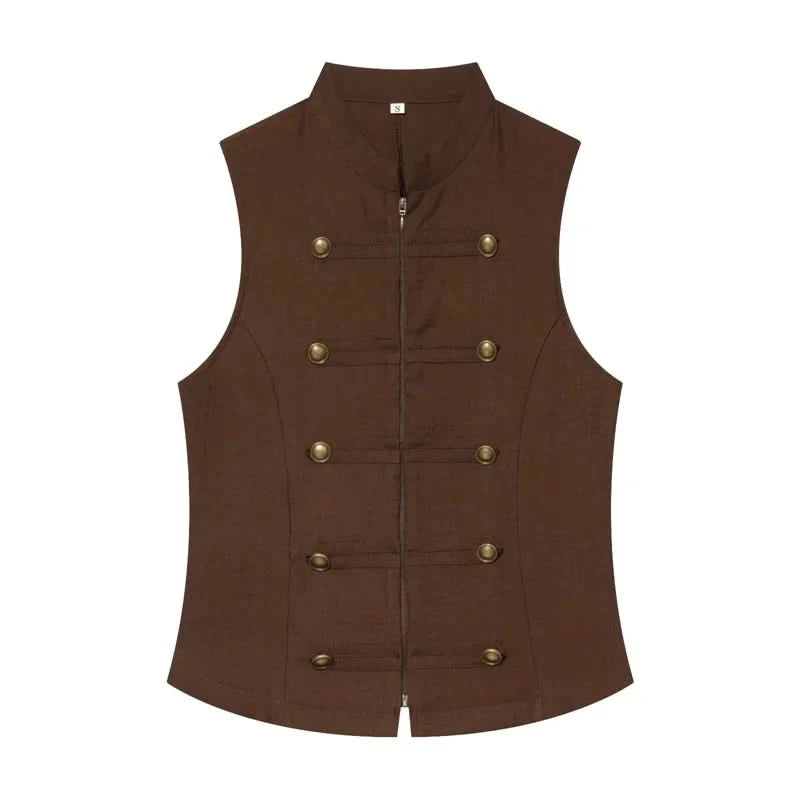 Ärmelloses Knopf-Shirt