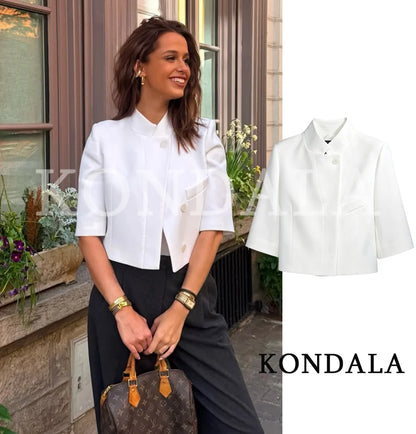 Eleganter Kurzarm-Blazer – Schicker Office-Look für den Sommer