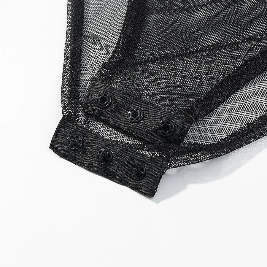 Tüll Patchwork Bodysuit