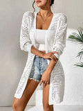 Strick Cardigan Midi in Weiß - JWANOFFIZIELL