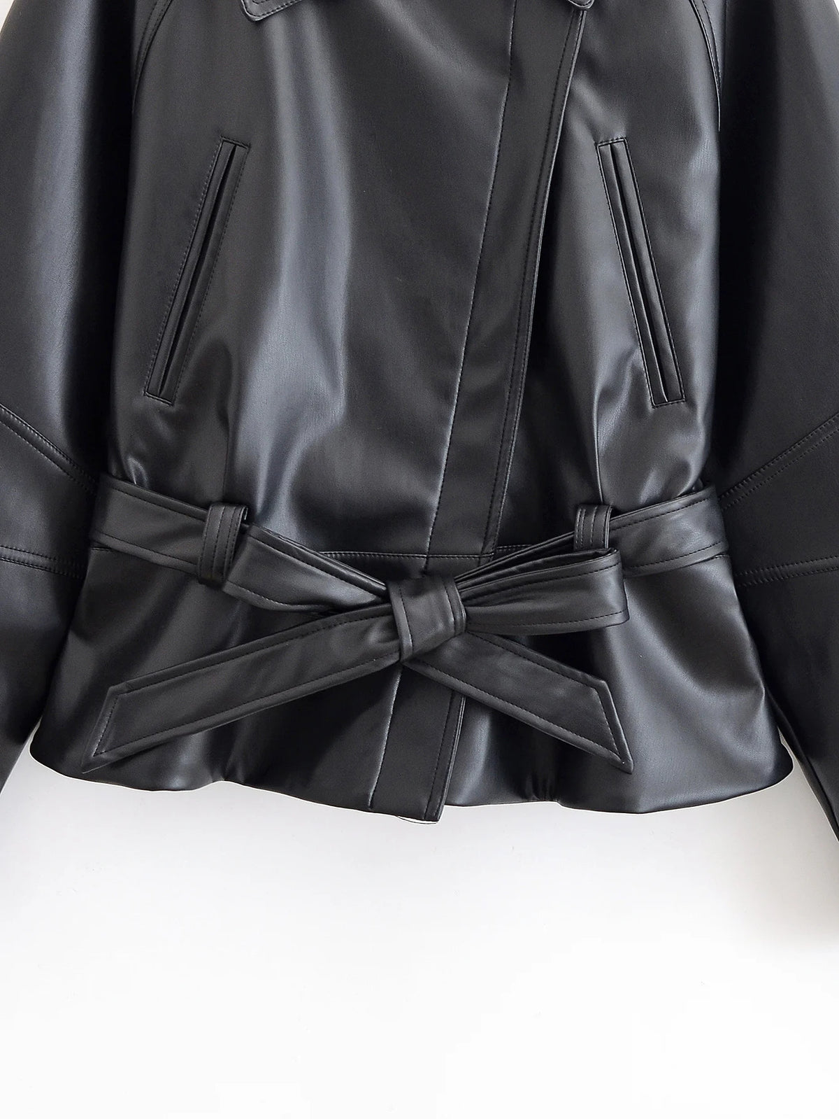 Kunstleder-Trenchcoat Vintage Motorrad - JWANOFFIZIELL