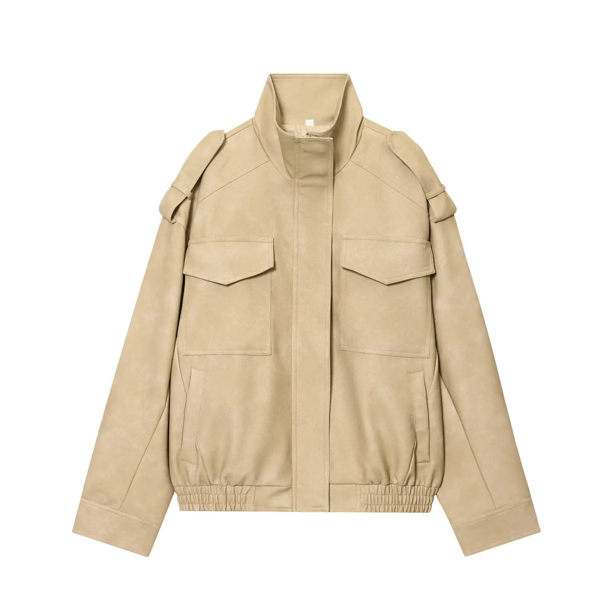 Veloursleder-Bomberjacke Oversize - JWANOFFIZIELL