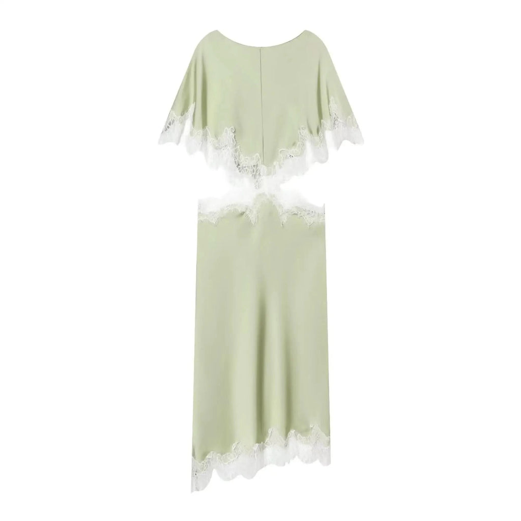 Spitzen Cape-Ärmel Kleid