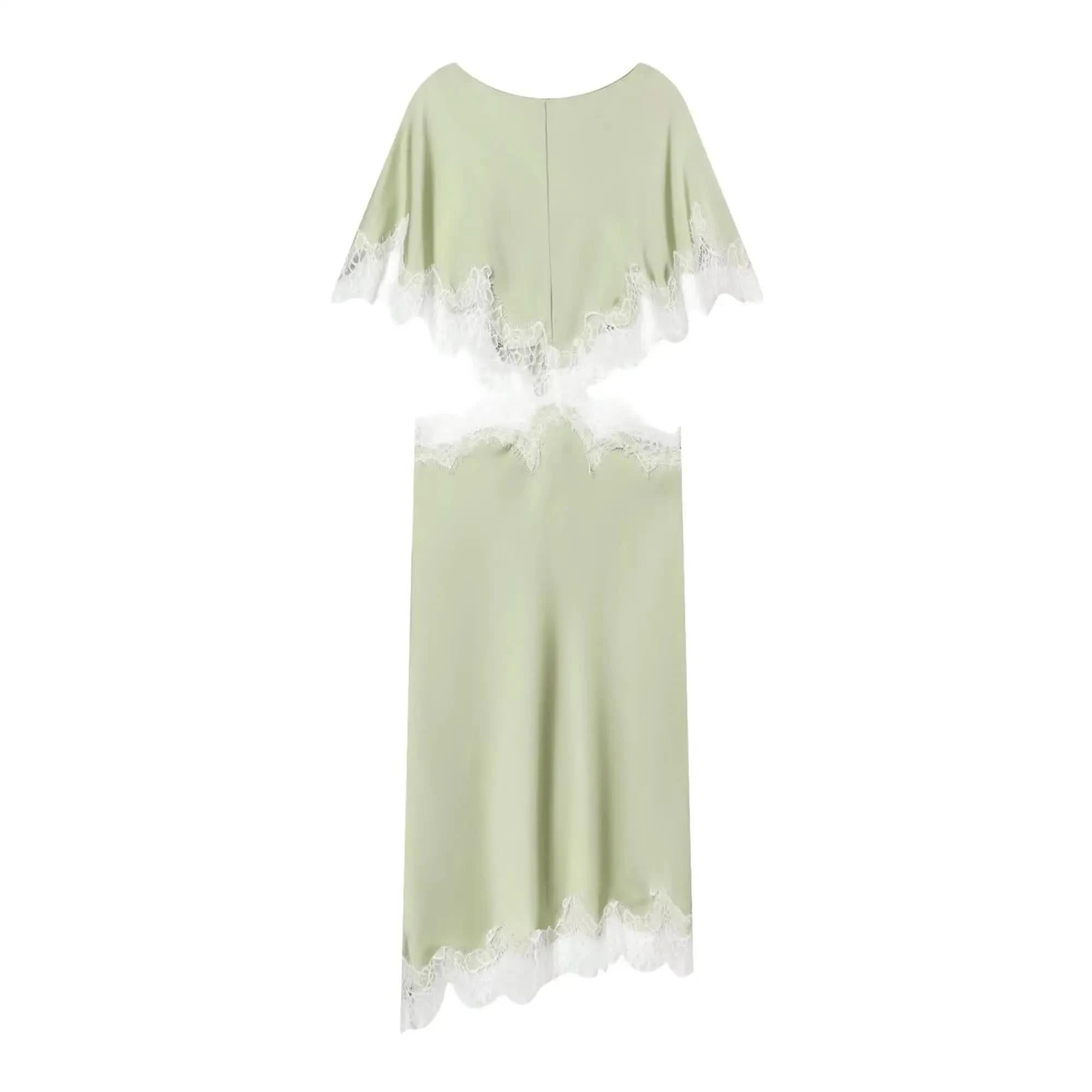 Spitzen Cape-Ärmel Kleid
