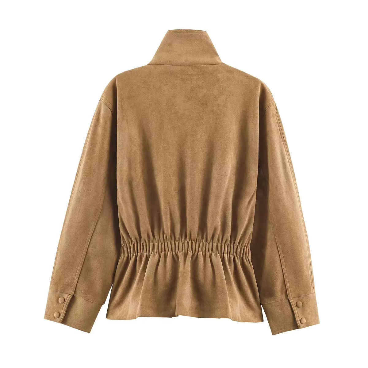 Veloursleder-Jacke Gürtel Minimal - JWANOFFIZIELL